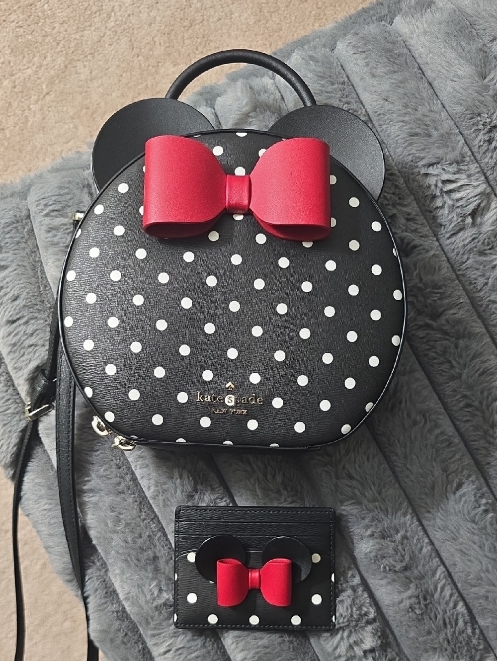 Disney kate spade  Polka Dot Bow Crossbody.  Cardholder Included As A Gift!!